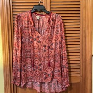 Lucky Brand viscose boho blouse